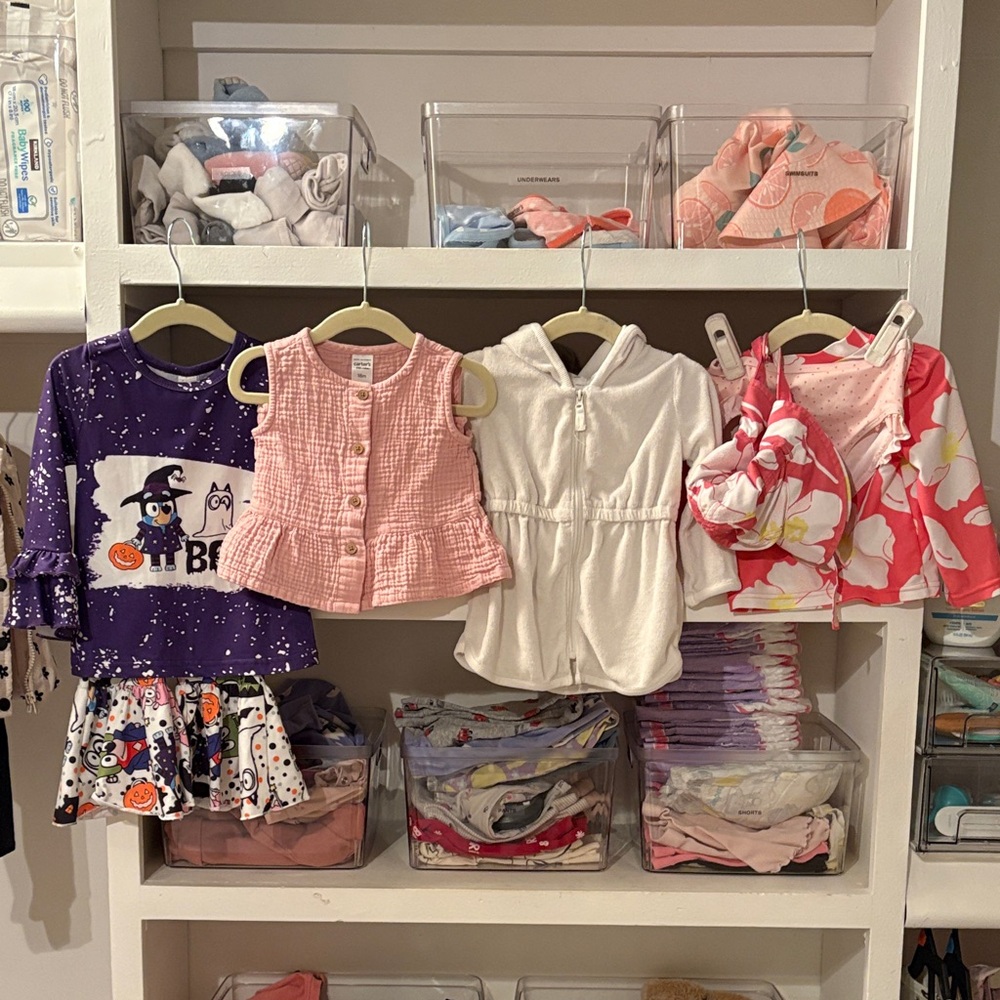 Kids Matching Set - Pink and White